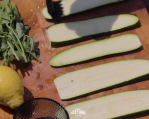 sliced courgette
