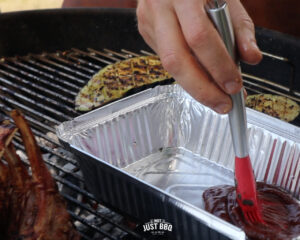 eggplant lacq on barbecue